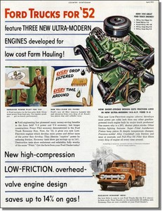 Details About 1952 Ford Truck Engines Are Ultra Modern Vintage Print Ad