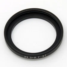 33.3-37 Step Up Filter Ring 33.3mm x0.7 Male to 37mm x0.75 Female Lens adapter