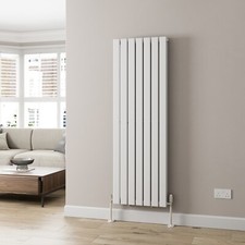 White Designer Radiator Bathroom Flat Panel Oval Column Double Single Rad