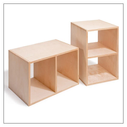 BBox2 Half-Sized Stacking Shelf -- Birch, Walnut, White -- by Offi & Co.; 1 unit - Image 2 of 3