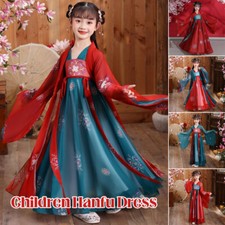 Girls Ancient Hanfu Tang Suit Chinese New Year Traditional Dance Dress Princess