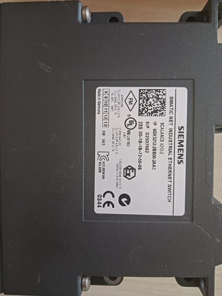 SIEMENS 6GK5 212-2BB00-2AA3 SIMATIC NET INDUSTRIAL ETHERNET SWITCH - Imagen 2 de 2