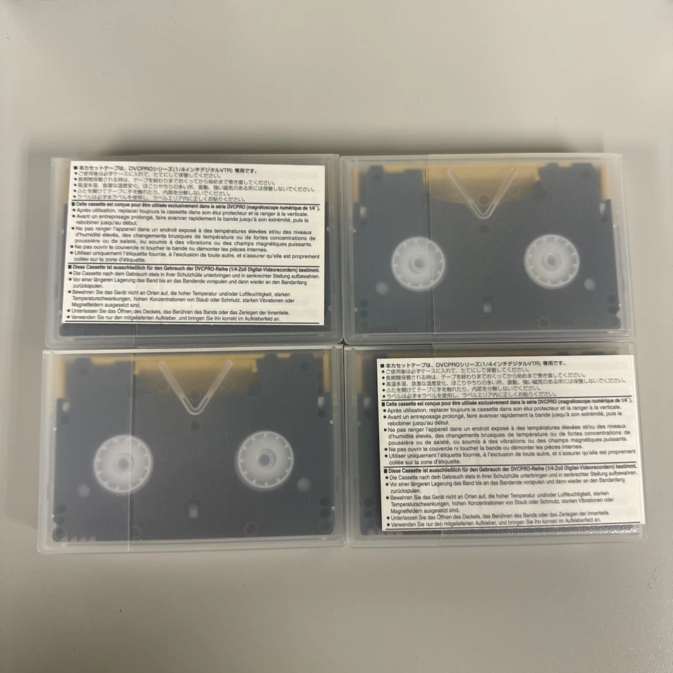 NUEVO Lote de 4 Cintas de Video Cassette Panasonic AJ-P33MP DVCPRO DVCPro 33 Cintas Foto 2 de 3