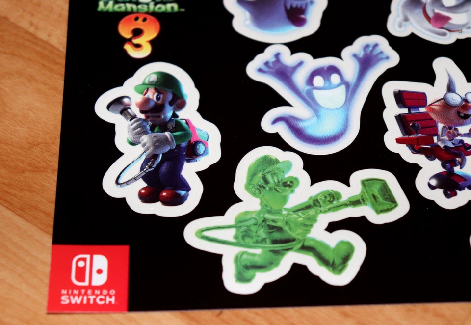 2019 Luigi's Mansion 3 Promo Sticker Set Aufkleber Nintendo Switch - Bild 4 von 4