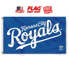 Royals Kansas City Flag 3x5 FT Baseball KC Royal Logo w Grommets FREE Shipping