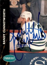 Randy Cunneyworth Signed Auto 1992-93 Parkhurst card Hartford Whalers