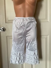 Vintage Sears Pettipants Slip Panties White Nylon Lace Trim Size Small