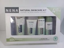 Nena Natural 4-Step Care Kit All Skin Types Complete Skincare Set!