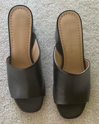 Adrienne Vittadini Albi Mule, black , size 8 1/2 US