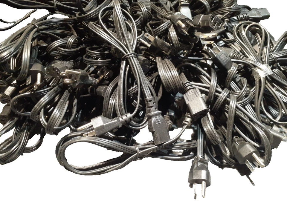 Power Cord 3-Male Pin x 3-Female DP/N 05120P for Monitors, Computers, TV's - Image 2 of 2