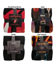 Classic Rock Band Luxury Cloud Fleece Throw Blanket, 60"x70"