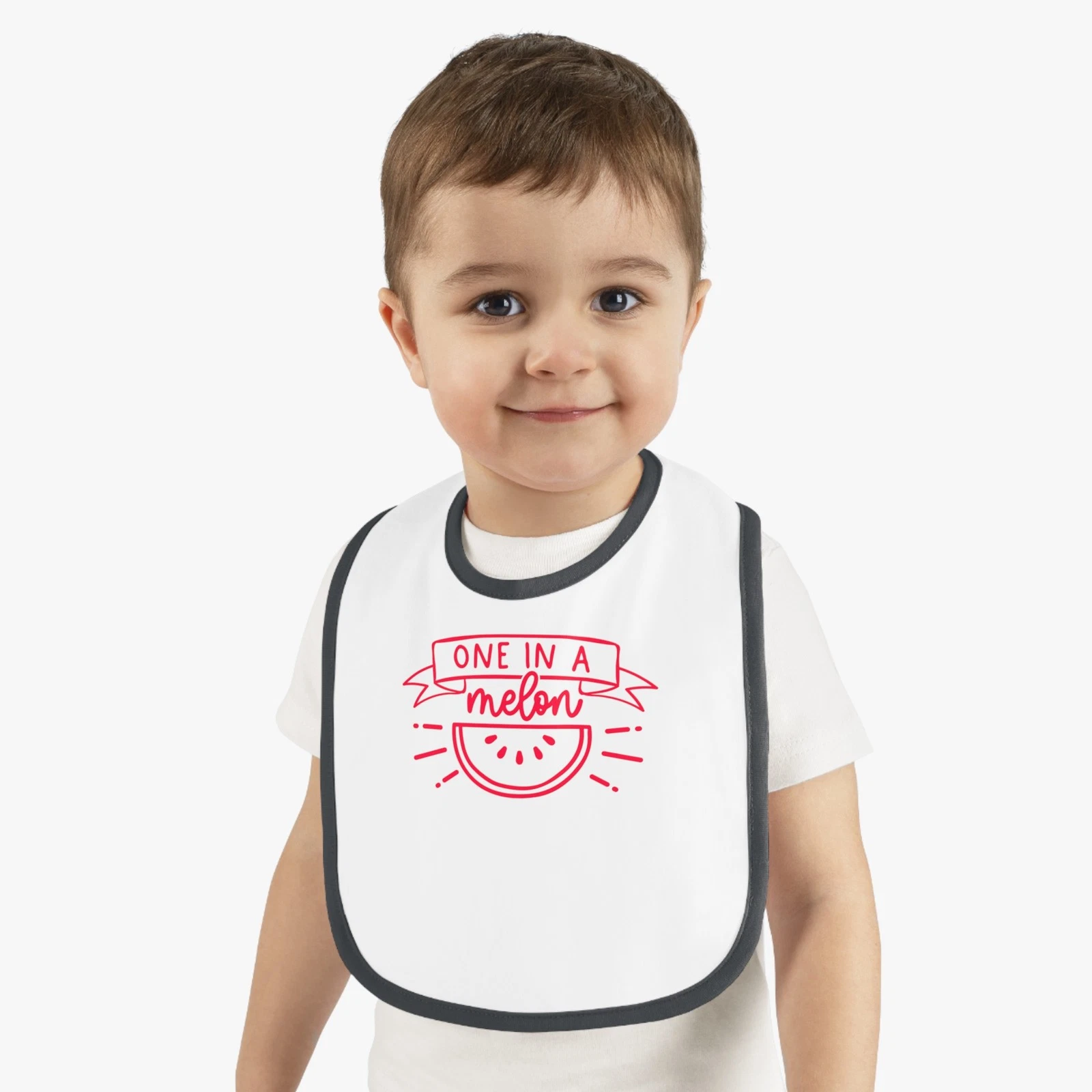 Cute Baby Bib - One in a Melon, Baby Shower Gift, Soft Jersey Bib, Fun [...]