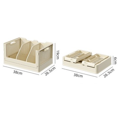 Plastic Desktop Storage Box Multifunctional Storage Basket Folding Storage SET