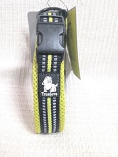 TRUELOVE Mesh Padded Adjustable Dog Puppy Collar 3M REFLECTIVE Neon Yellow Small