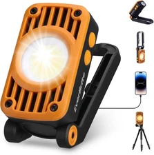 EverBrite 1200LM Rechargeable LED COB Work Light Foldable 180° Adjustable Stands