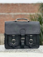 Handmade Men's Genuine Leather Vintage Laptop Messenger Briefcase Bag Satchel