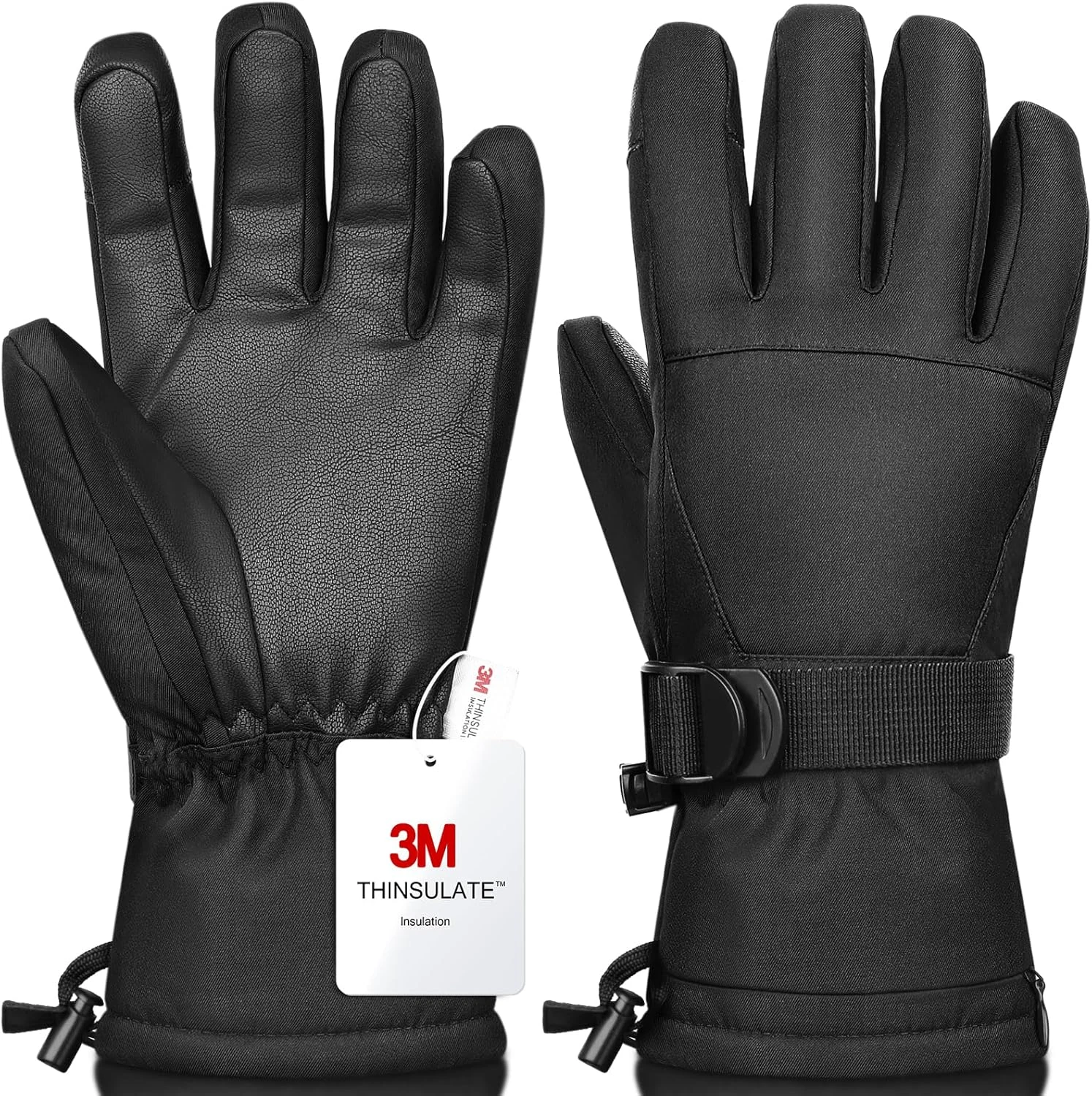 Ski Gloves,Winter Waterproof & Warm Snow Gloves for Parent Child Kids-Skiing,Cyc