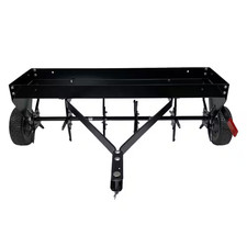 42 In. Tow behind Plug Aerator with Easy-Storage Foldable Handle and Weight Tray