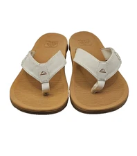 Reef Women's Flip Flops Sz 9 White Palm Beach Sandals Comfort Summer Shoes