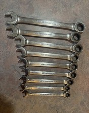 Vintage Ratcheting Gear Wrench And Caterpillar Short Wrench Set
