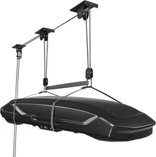 2025 Upgrade Cargo Box Garage Pulley System, Ceiling Hoist Black 