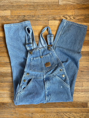 Walls Coveralls Youth (10R) Distressed Light Wash Denim