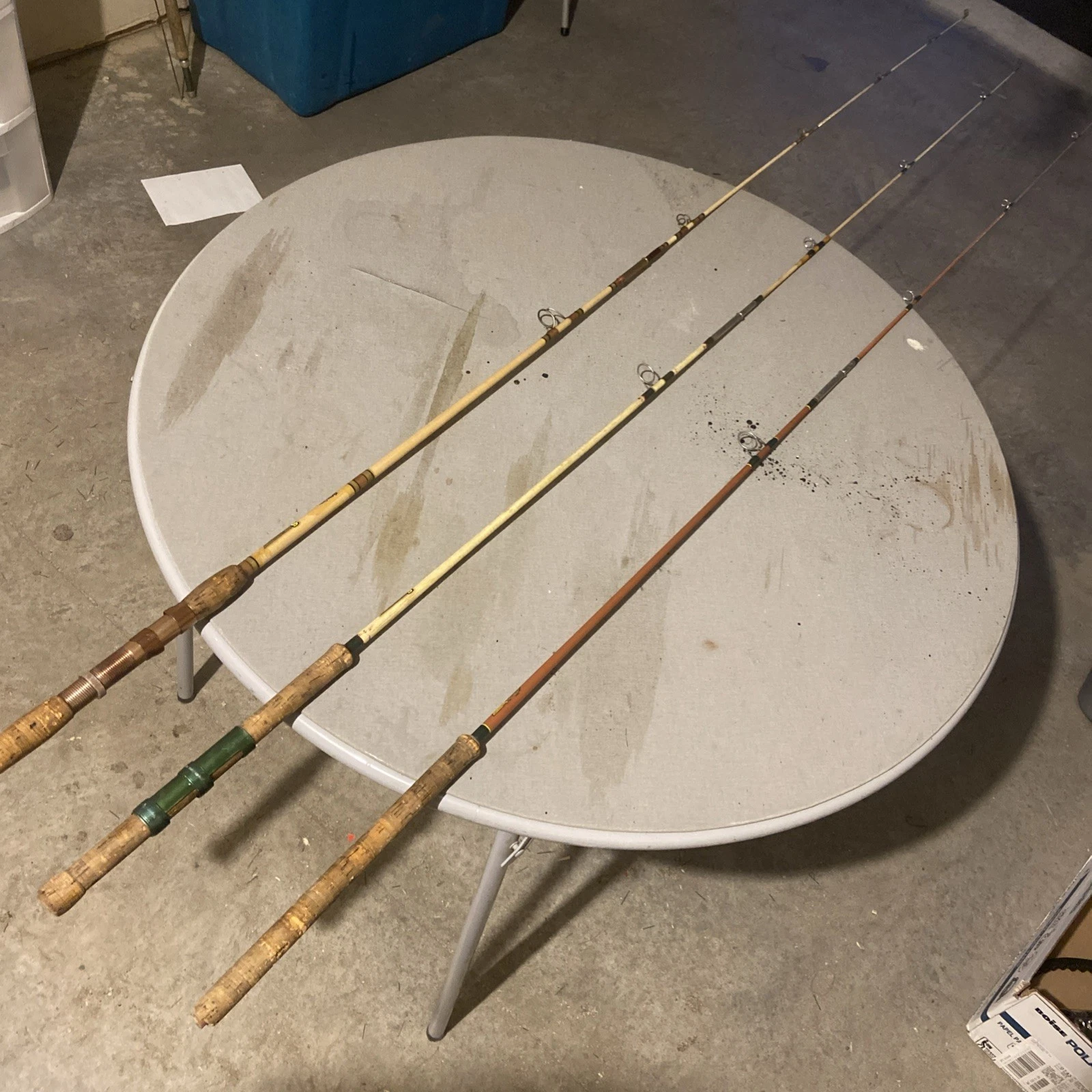 3x Vintage Shakespeare Wonderod Fishing Rods 6’6” And 7’