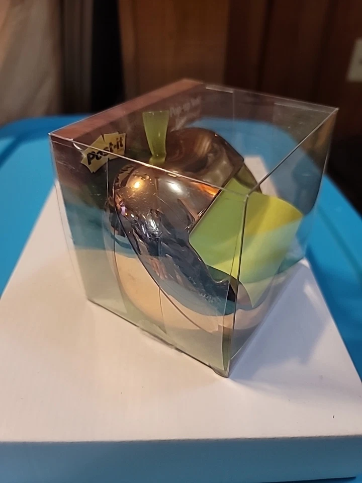 *RARE* Post-It Gold Apple Pop-Up Note Dispenser APL330 NIB Rare 3x3 inch Notes - Image 4 of 4
