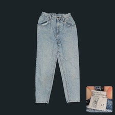 VINTAGE 80S LEE PLEATED MOM JEANS STONEWASH HIGH WAIST CURVY WOMENS 28X29