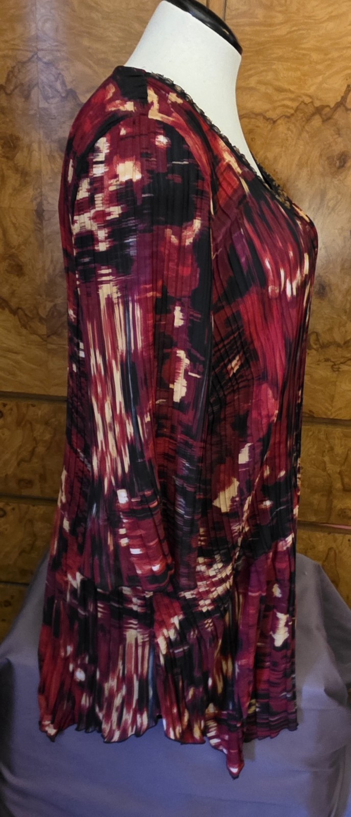 CATHERINE'S ~ ANGLED MULTI COLORED TUNIC TOP ~ 4X - image 3