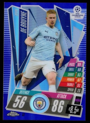 Kevin de Bruyne 2020-21 Topps Chrome Match Attax UEFA Purple Refractor /299 #11