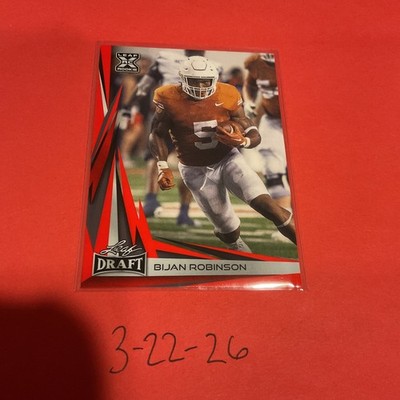 2023 Leaf Draft V2 Red Bijan Robinson Rookie Card (RC) #B2-6