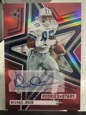 2025 panini rookies & stars #40 michael irvin red signatures