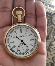 Antique Brass watch elgin pocket Collectible Brass Pocket Watch GIFT