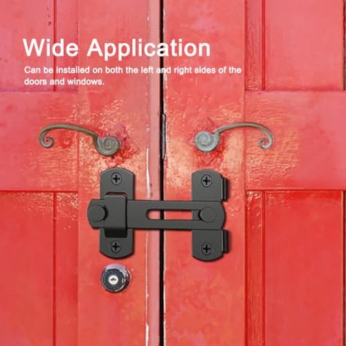 2PCS Barn Door Lock Flip Sliding Barn Door Latches, Gate Latch for 180 Degree