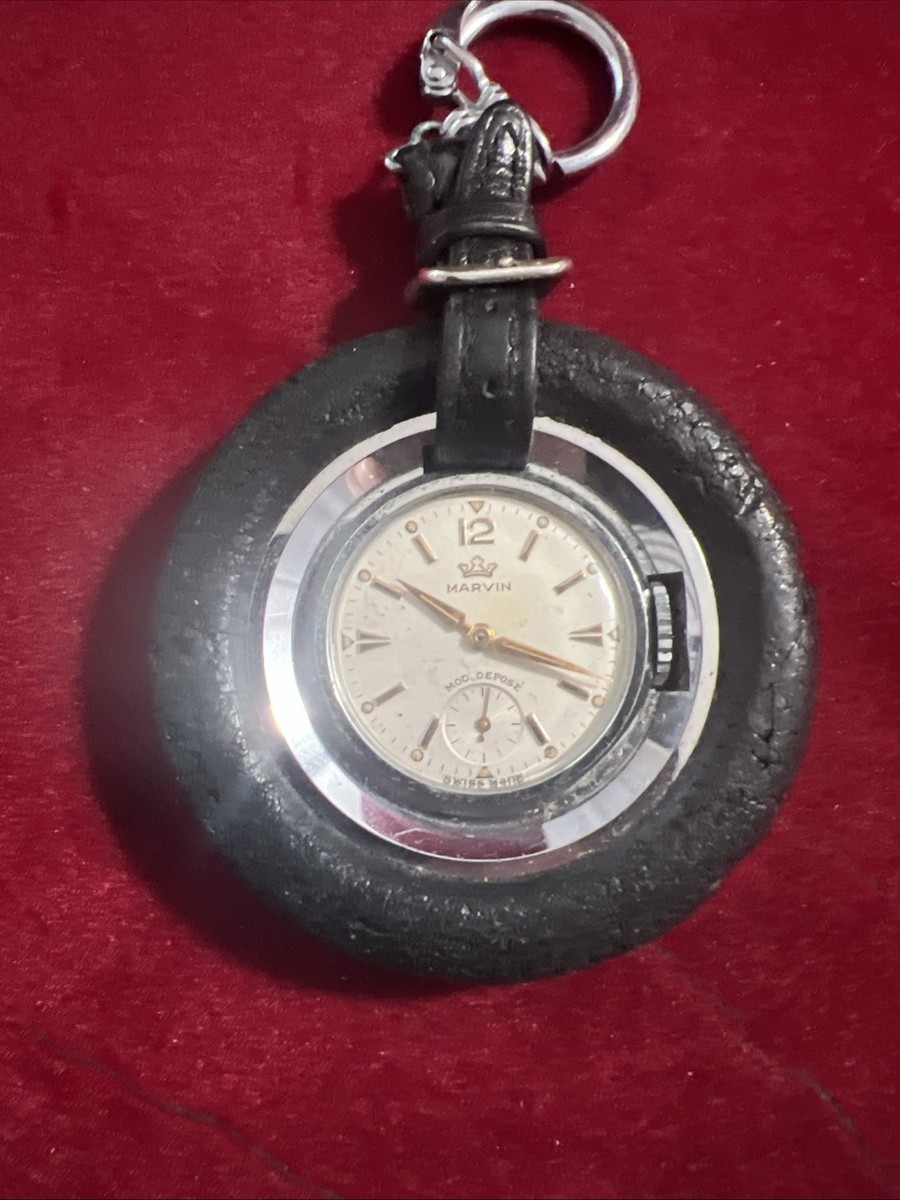 Marvin Pocket watch keychain wheel watch manual winding Swiss Made