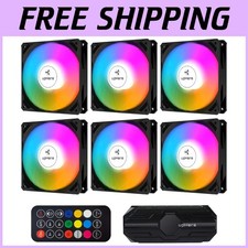 120mm Black Computer Case Fan ARGB 6-Pack