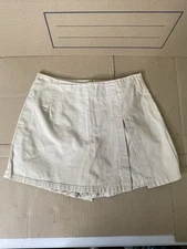 Paris Blues Skort Skirt Shorts Khaki Tan Vintage 90s Y2K Made In USA 25” Waist