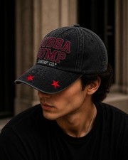 Casual Blue Denim Dad Hat Embroidered Retro Baseball Cap Adjustable Unisex Hat A