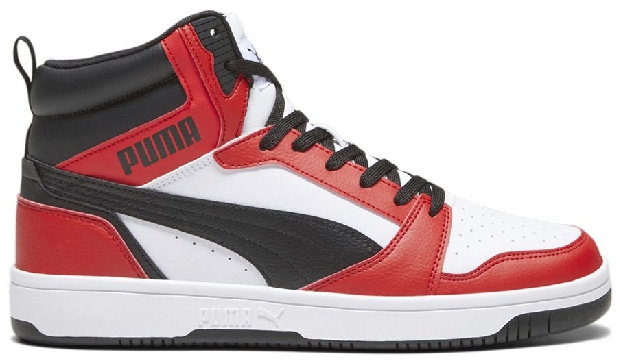 NWOB Puma Mid Top Shoes Mens Size 10 Gray Red Black Athletic Sneakers 407604-01 PUMA Triple Mid Basketball Mens Red Sneakers Athletic Shoes  main image 2