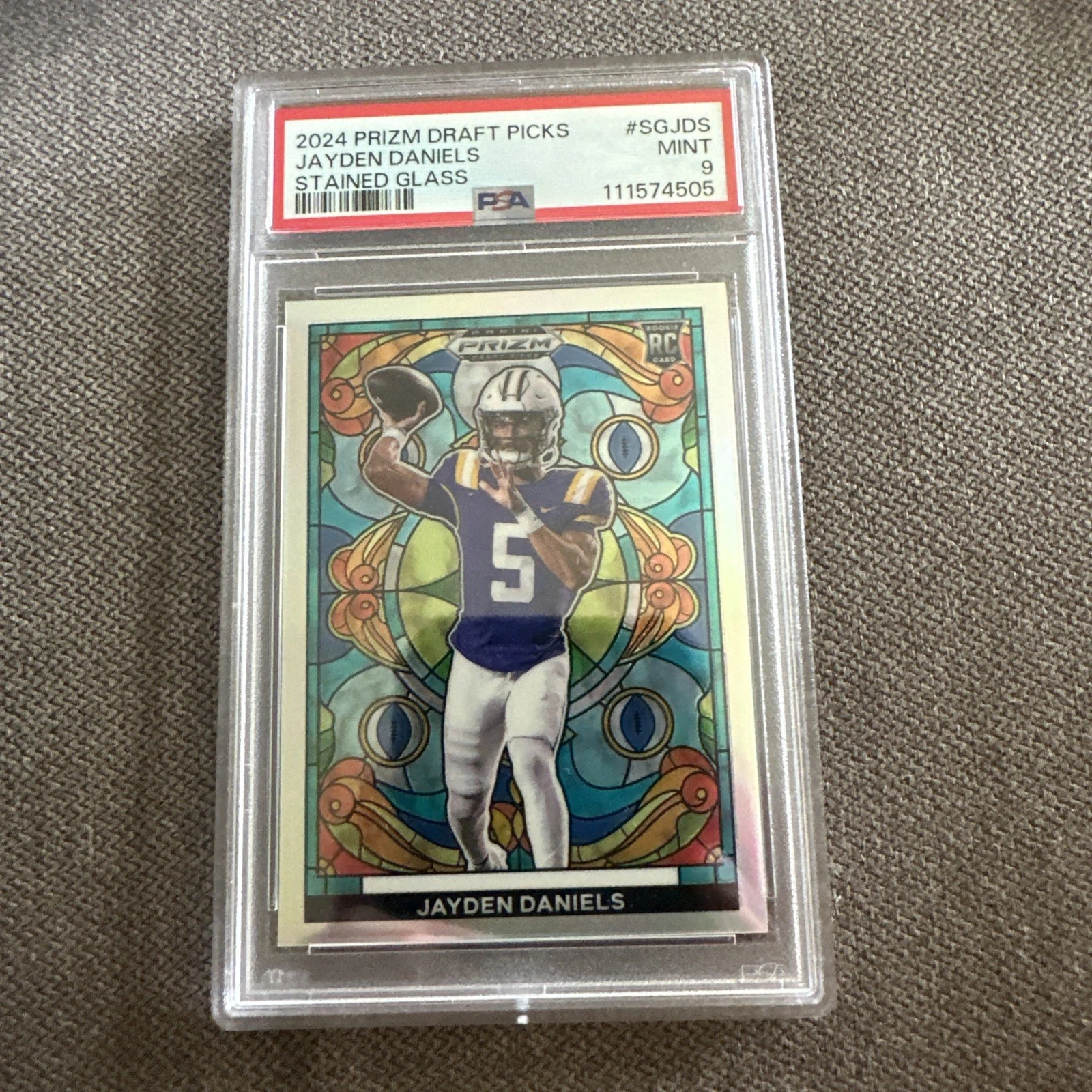 Jayden Daniels Panini Prizm Draft Picks Stained Glass #SGJDS Base