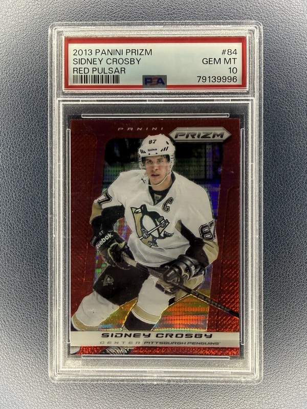 2013-14 Panini Prizm Sidney Crosby Prizm Red Pulsar #84 Penguins PSA 10 GEM MINT