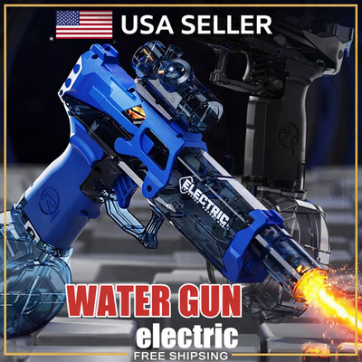 #ad Rechargeable Water Gun Electric Water Gun for Kids Adults Long Range LED light $12.99