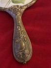 Victorian hand painted rose porcelain hand mirror — photo 9