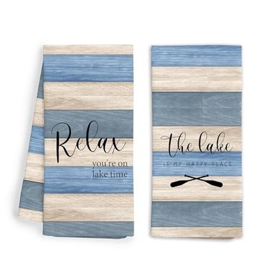  House Decor Kitchen Towels Set of 2 House Essentials Gifts Decorative Lake