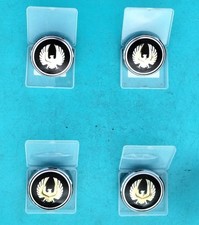 1964 Chrysler Imperial Hubcap Center Spinner Golden Eagle Emblems Vgc Set Of 4
