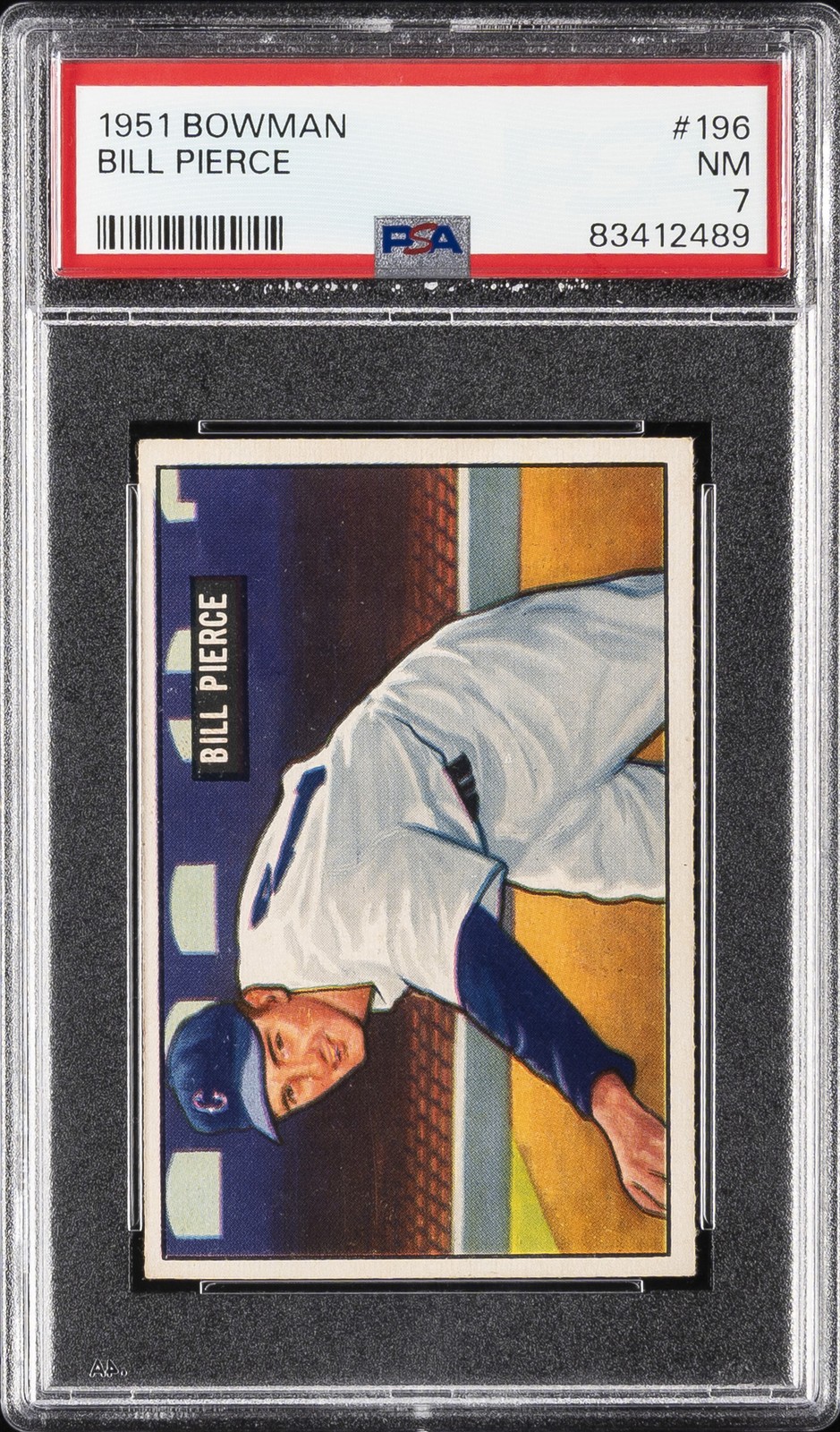 1951 BOWMAN #196 BILL PIERCE PSA 7