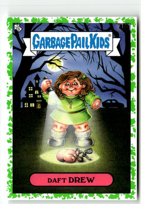 2022 Topps Garbage Pail Kids Book Worms No. 40b Daft Drew Booger Green
