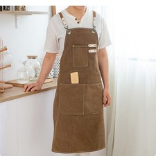 Chef Apron Pockets For Men Women Cotton Canvas Tool Work Shop Apron Adjustable