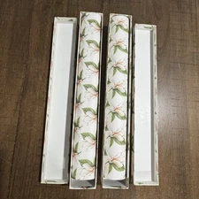 2 Boxed Vtg Lily Flowers Floral Drawer Liner Paper 6 Sheets Liner 16” Unused